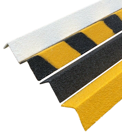 500mm x 55mm x 55mm Stair Black & Yellow tread nosings-Anti Slip-Hard Wearing Quartz Grit Coating